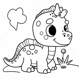 Pagina Para Colorir Dinossauro Bebe Fofo De Aniversario 12728-10590