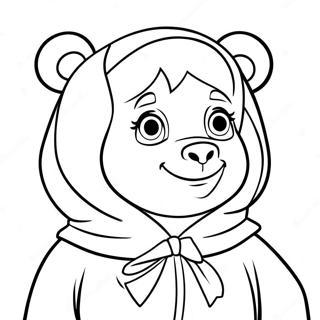 Masha E O Urso Páginas Para Colorir