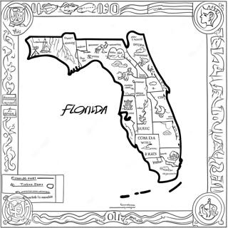 Pagina Para Colorir Do Mapa Do Estado Da Florida 12857-10686