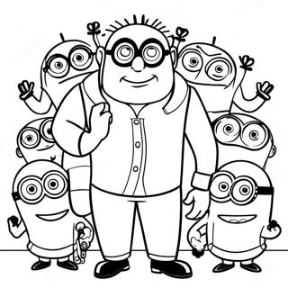 Pagina Para Colorir Do Gru Com Os Minions 12948-10763