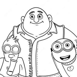 Pagina Para Colorir Do Gru Com Os Minions 12948-10764