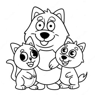 Pagina Para Colorir Da Mae Bluey Com A Familia 12988-10796