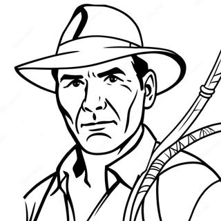 Pagina Para Colorir Do Indiana Jones Com O Chicote 12998-10802