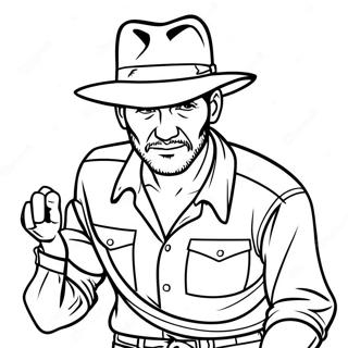 Pagina Para Colorir Do Indiana Jones Com O Chicote 12998-10803