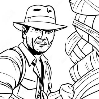 Pagina Para Colorir Do Indiana Jones Com O Chicote 12998-10804