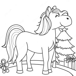 Pagina Para Colorir Cavalo De Natal 13007-10806