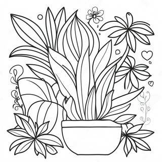 Pagina Para Colorir Adulto Com Tema De Plantas 13027-10824