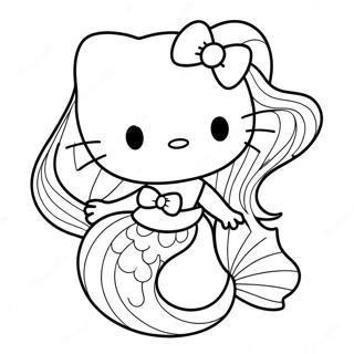 Pagina Para Colorir Hello Kitty Sereia 13047-10838