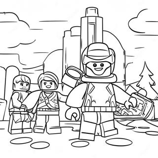 Pagina Para Colorir Cena Epica De Batalha De Lego Fortnite 13068-10860