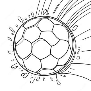 Pagina Para Colorir De Bola De Futebol Colorida Em Acao 13078-10866