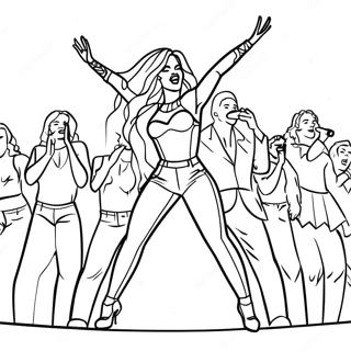 Pagina Para Colorir Da Beyonce Se Apresentando No Palco 13108-10889