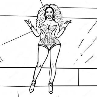 Pagina Para Colorir Da Beyonce Se Apresentando No Palco 13108-10890