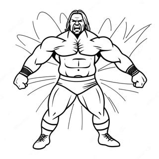 Pagina Para Colorir De Lutador Dinamico Da Wwe Em Acao 13118-10899