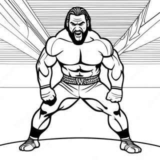 Pagina Para Colorir De Lutador Dinamico Da Wwe Em Acao 13118-10900