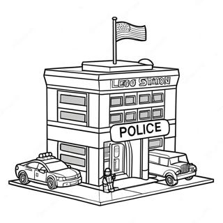 Pagina Para Colorir Da Delegacia De Policia Da Cidade Lego 13128-10908