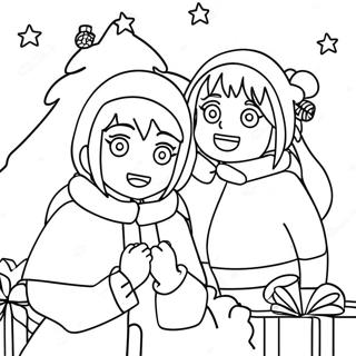 Anime Natal Páginas Para Colorir