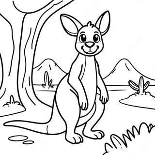 Pagina Para Colorir De Canguru Fofo No Outback 13178-10946