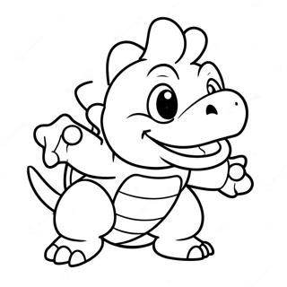 Pagina Para Colorir Do Bowser Jr Em Uma Pose Travessa 13268-11017