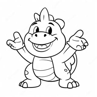 Pagina Para Colorir Do Bowser Jr Em Uma Pose Travessa 13268-11019