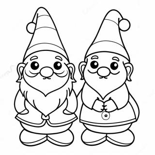 Pagina Para Colorir Dos Gnomos De Natal Festivos 1332-1065