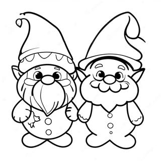 Pagina Para Colorir Dos Gnomos De Natal Festivos 1332-1066