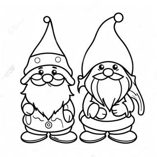 Pagina Para Colorir Dos Gnomos De Natal Festivos 1332-1067