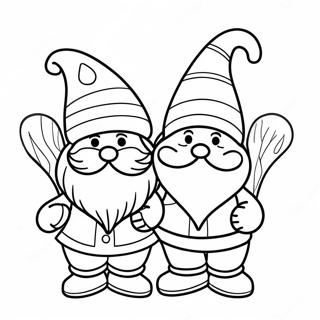 Pagina Para Colorir Dos Gnomos De Natal Festivos 1332-1068