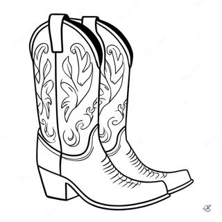 Pagina Para Colorir Bota De Cowboy 13487-11190