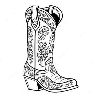 Pagina Para Colorir Bota De Cowboy Elegante 13488-11196