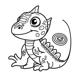 Pagina Para Colorir De Iguana Bebe Fofa 13609-11281