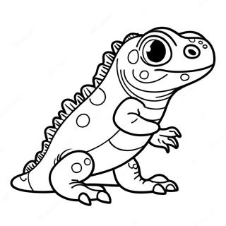 Pagina Para Colorir De Iguana Bebe Fofa 13609-11283