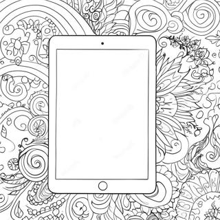 Pagina Para Colorir Ipad Colorido Com Aplicativos 13619-11292