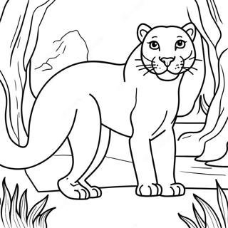 Pagina Para Colorir Puma Majestoso Na Natureza 13629-11300