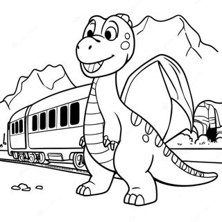 Pagina Para Colorir Trem Dos Dinossauros 13638-11302