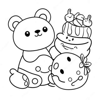 Pagina Para Colorir Rilakkuma Fofo Com Amigos 13659-11321