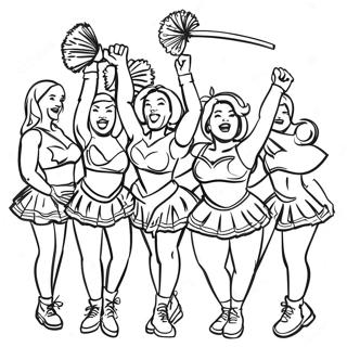 Pagina Para Colorir Cheerleaders Dos Wolverines De Michigan 13669-11329