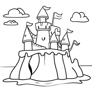 Pagina Para Colorir De Lindo Castelo De Areia A Beira Do Mar 13719-11371