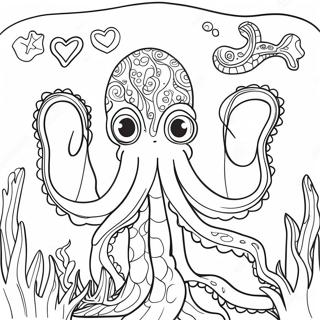 Pagina Para Colorir Da Cena Subaquatica Majestosa Do Kraken 13749-11393