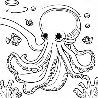 Pagina Para Colorir Da Cena Subaquatica Majestosa Do Kraken 13749-11395