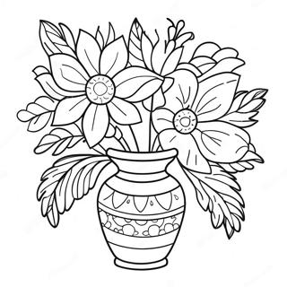 Pagina Para Colorir Vaso De Flores Elegante 14039-11634