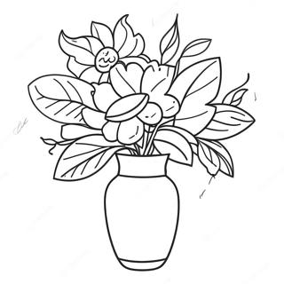 Pagina Para Colorir Vaso De Flores Elegante 14039-11636