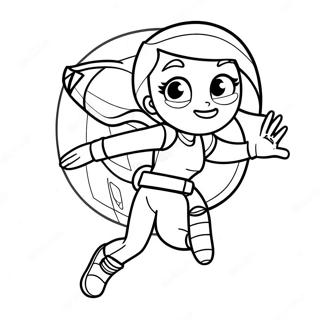 Kim Possible Em Acao Pagina Para Colorir 14190-11745