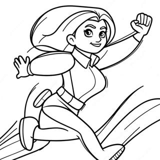 Kim Possible Em Acao Pagina Para Colorir 14190-11747