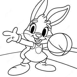 Lola Bunny Jogando Basquete Pagina Para Colorir 14210-11761