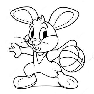 Lola Bunny Jogando Basquete Pagina Para Colorir 14210-11763