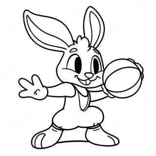 Lola Bunny Jogando Basquete Pagina Para Colorir 14210-11764