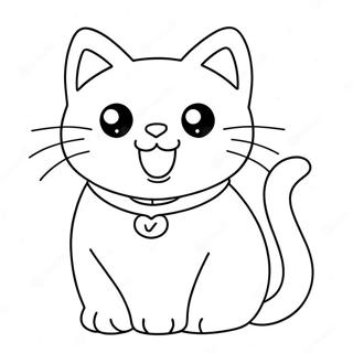 Pagina Para Colorir De Gato Kawaii Adoravel 14340-11865