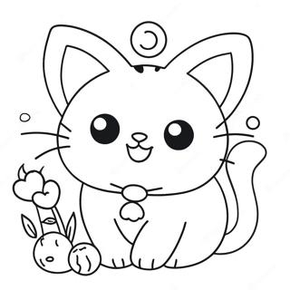 Pagina Para Colorir De Gato Kawaii Adoravel 14340-11866