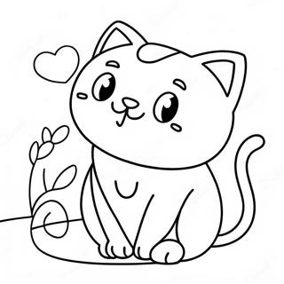 Pagina Para Colorir De Gato Kawaii Adoravel 14340-11867