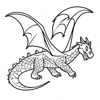 Pagina Para Colorir Dragao De Gelo Majestoso Em Voo 14520-12010